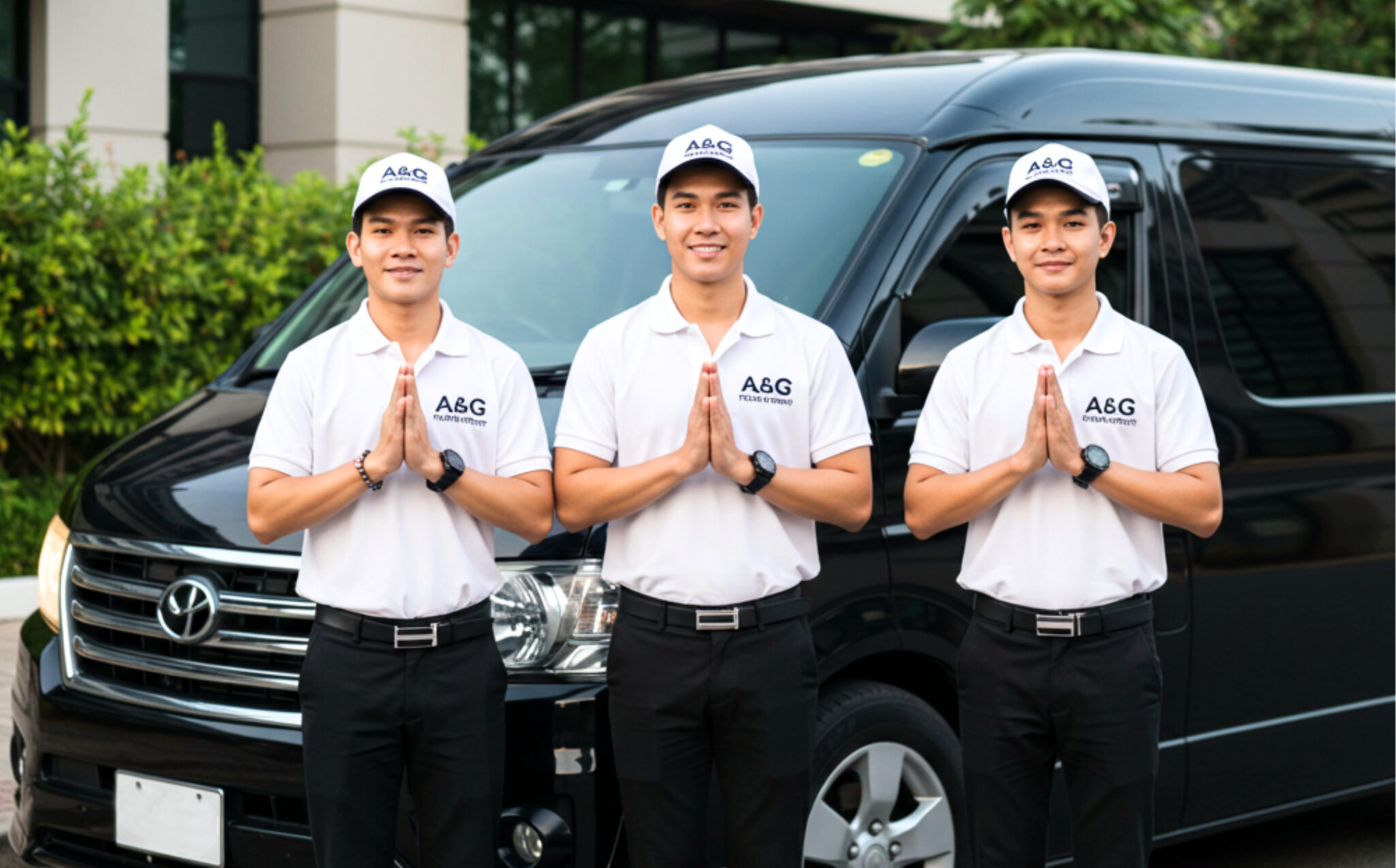 Offering chauffeured car rental services.